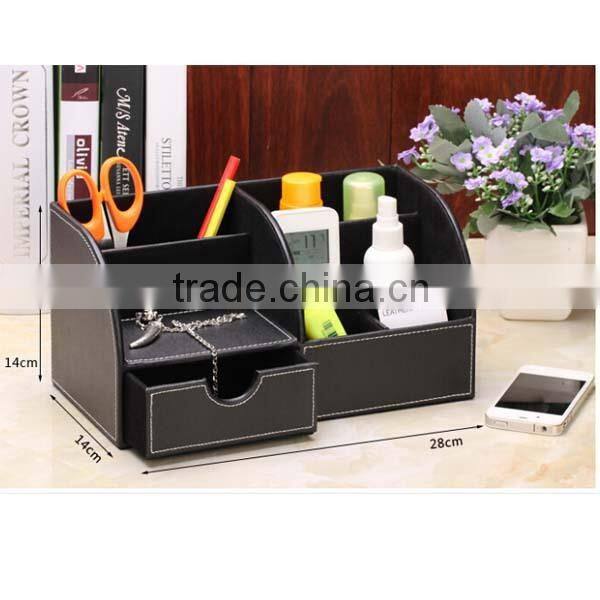 Multi-function Custom Leather Desktop Storage Basket