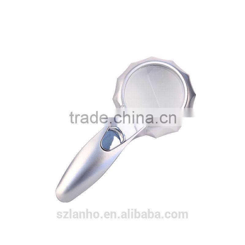 6 LED Light 6X 65MM Handheld Magnifier Reading Magnifying Glass Jewelry Loupes