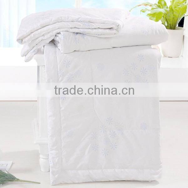 Wholesale hotel white plain duck feather down quilt china printed softextile quilt fabric