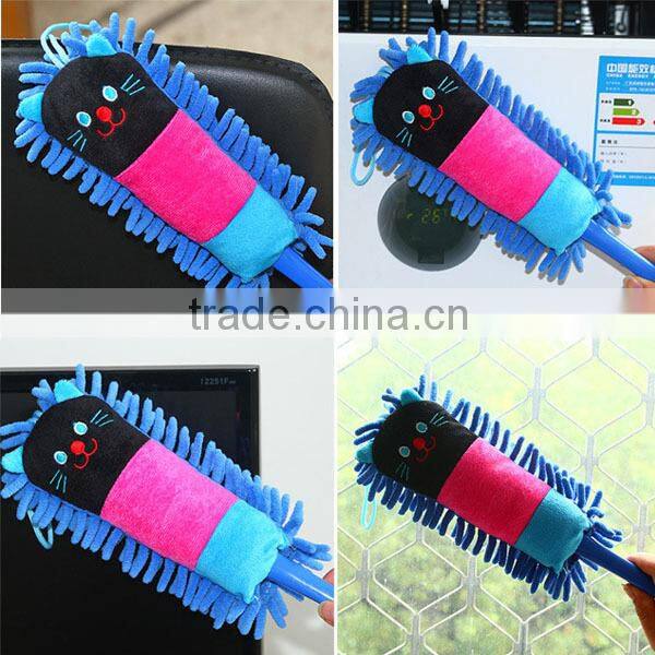 China manufactury OEM microfiber lovely mini animal colorful chenille duster