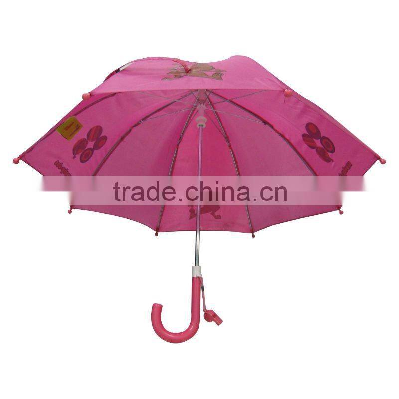 pink children umbrellas or kids umbrellas with whistle