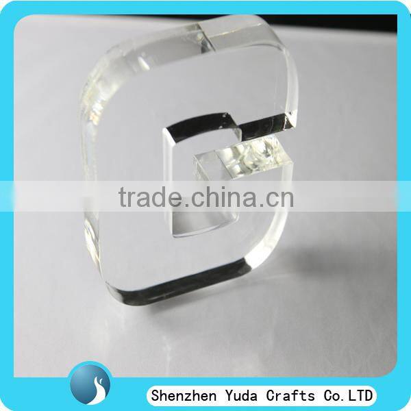 wholesale price laser cut clear letter acrylic sign, cut out plexiglass perspex letter G