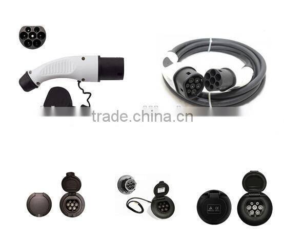 Isolated Ground Grounding ev charge plug single phase 32a type 2 cable iec 62196