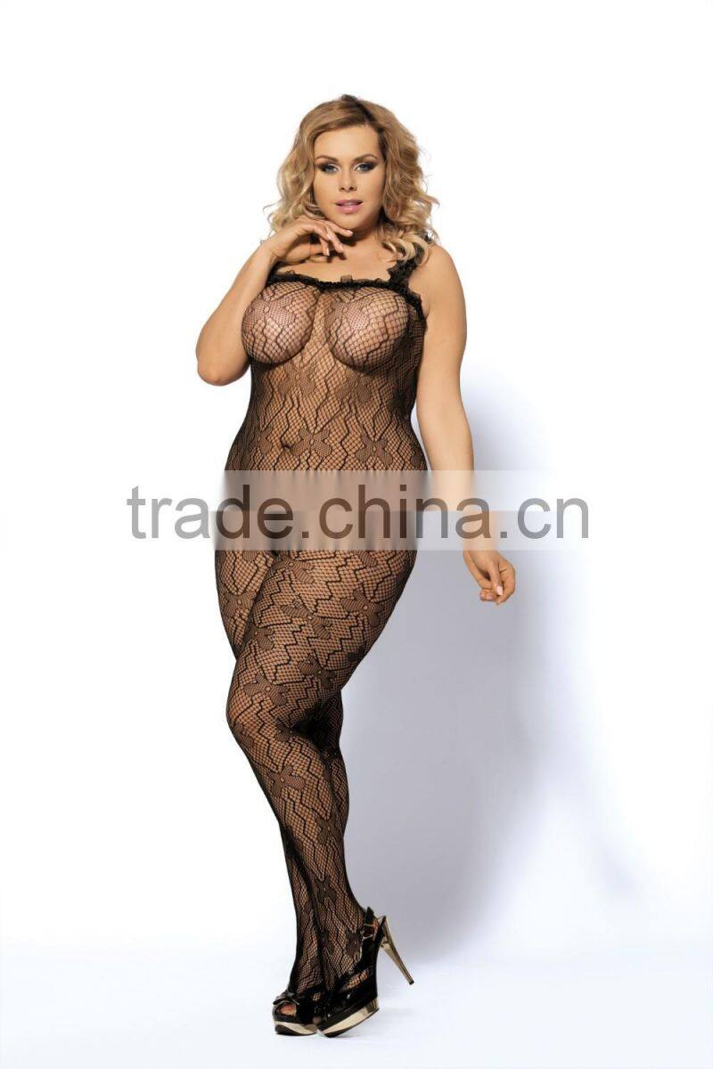 Factory directly hot sale nylon bodystockings sexy lingerie for fat women nude sex lingrie