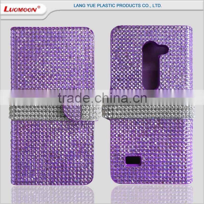 Diamante bling wallet leather android phone case for LG K4 K7 K10 g2 g3 g4 g5 accessories