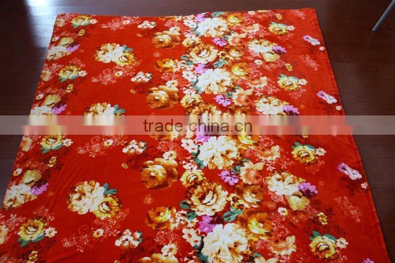 Soft warm polyester polar fleece blanket