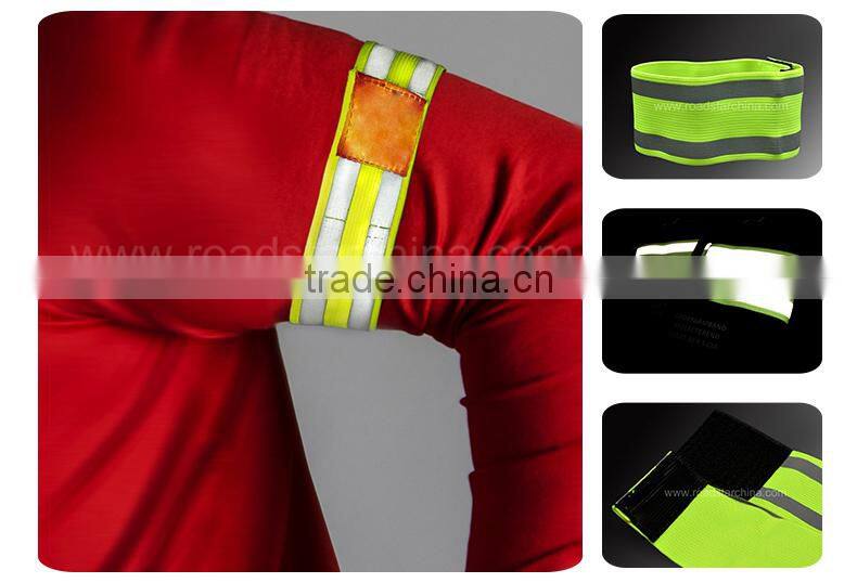 Cycling reflective hook and loop strap armband