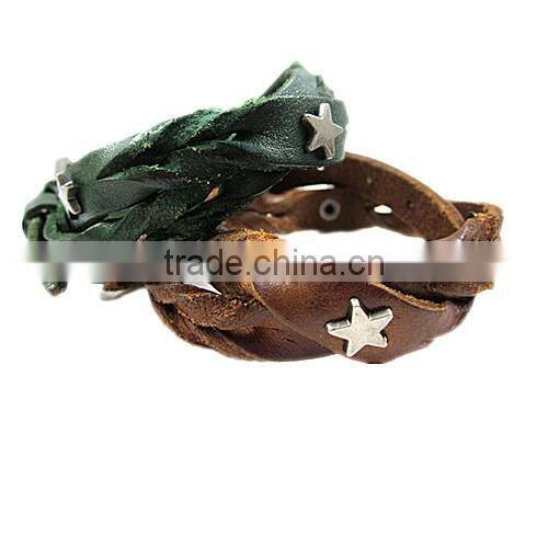 Unique Handmade Cool Leather Bracelets for Boys China Wholesale