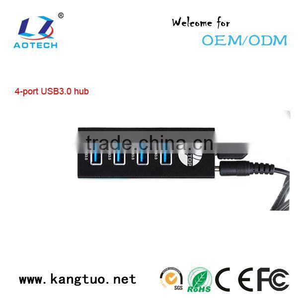 oem aluminum 4 ports 3.0 usb hub