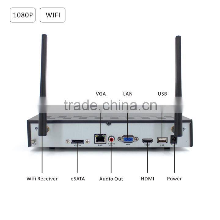4CH 2MP outdoor Wifi IP Camera POE Wifi Network NVR Kit