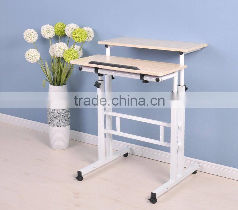 adjustable double tube metal computer holder laptop stand pc mount bracket rack