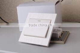 Manufacturer VISBO Luxury Champaign gold PC Panel Push button 1 Gang 2 Way Switch