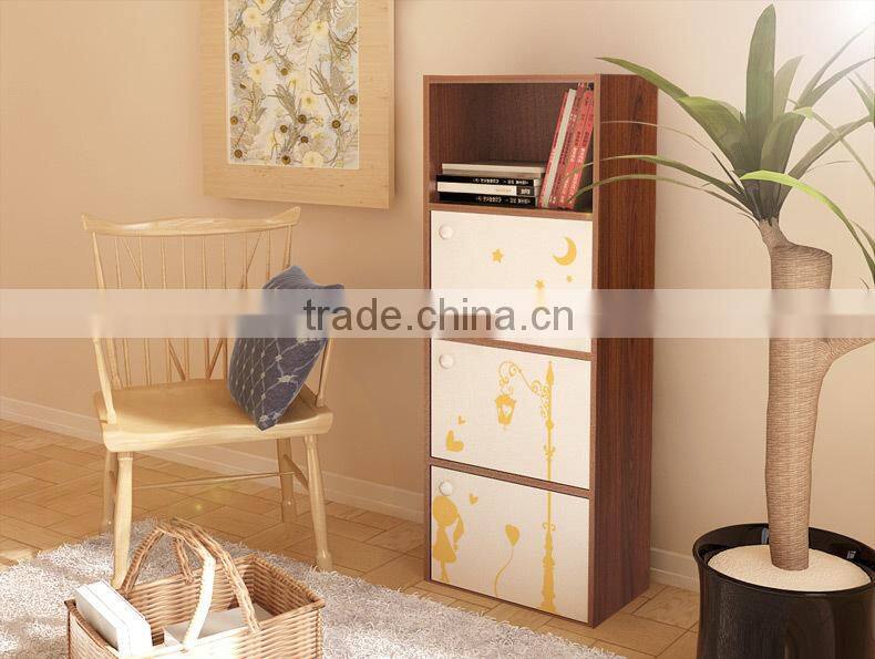 Modern 4 Cube Shelf With Doors