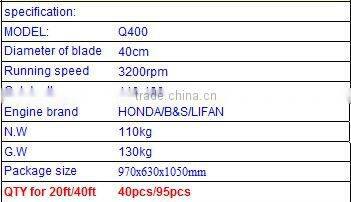 concrete saw/concrete cutter with CE-Q400/floor concrete cutter/vibratory concrete cutter