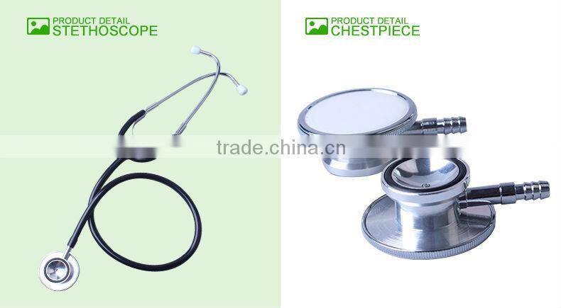 2015 New type diagnostic dual head chestpiece stethoscope with unique design for physicians use