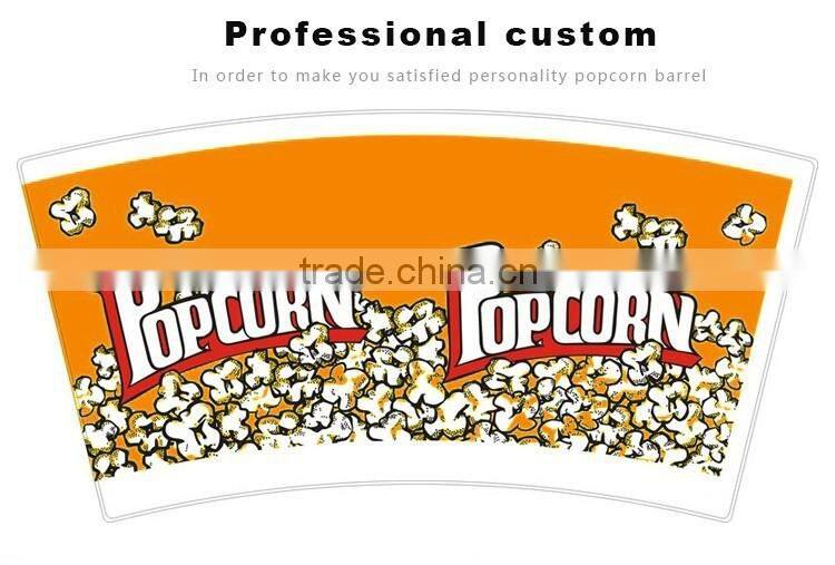 Disposable custom printed paper popcorn bucket