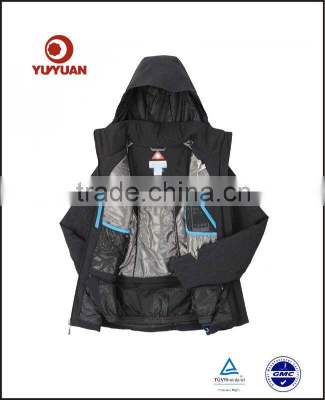 Slim fit customized breathable nylon hooded ski wear for women