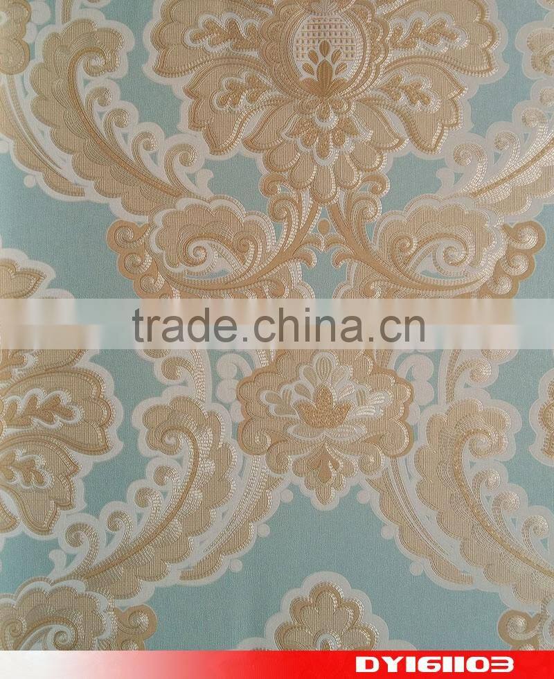 euro italian luxury gold pvc wallpaper cheap low price commercial