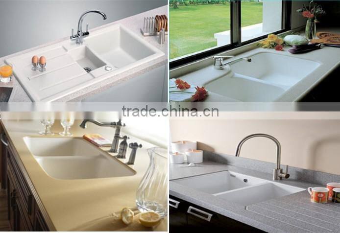 white acrylic solid surface bowl sink, resin stone kitchen sinks