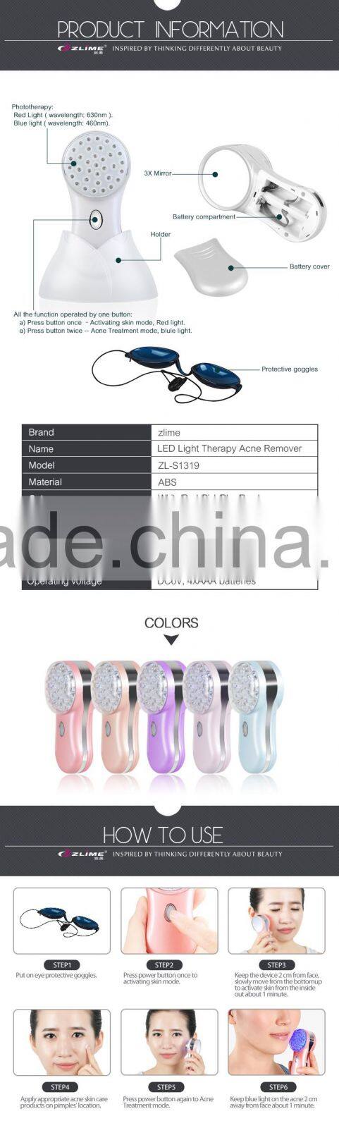 2 in 1 Red and Blue LED Therapy Ance Treatment Machine