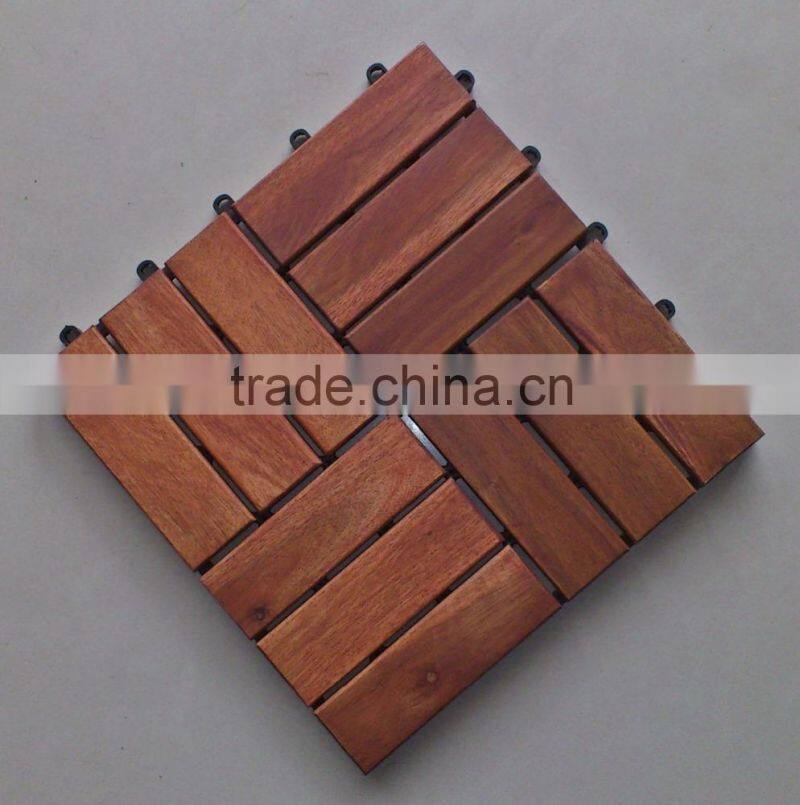 Garden deck tiles made of Acacia wood in Vietnam