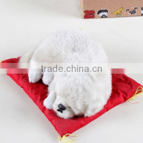 Wholesale plush poodle white furry sleeping dog