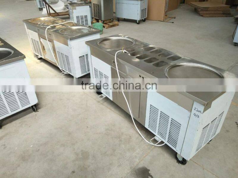 SUS thailand rolled fried ice cream machine/roll fried ice cream machine