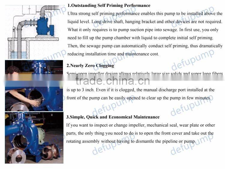 Name Brand Pumps/Diesel Engine Self Priming Sewage Pumps