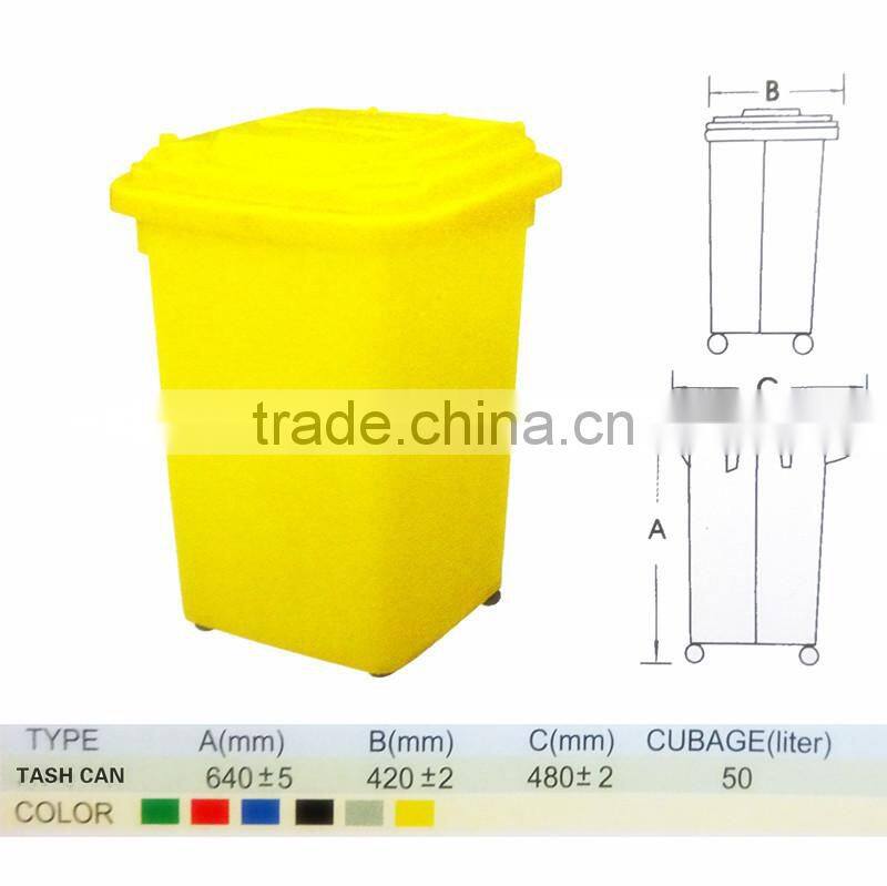 large dustbin plastic open top trash bin