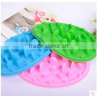 Interactive Anti Gulp Silicone Pet Bowl Slow Feed Dog Bowl