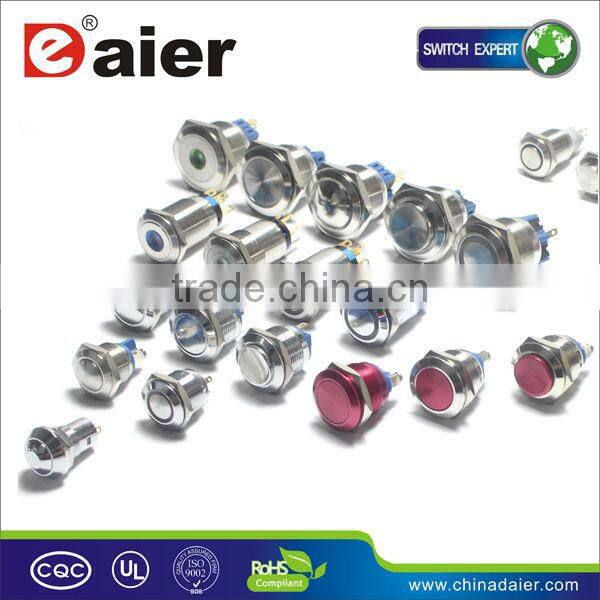 Daier High flat actuator 12v micro with led lamp push button