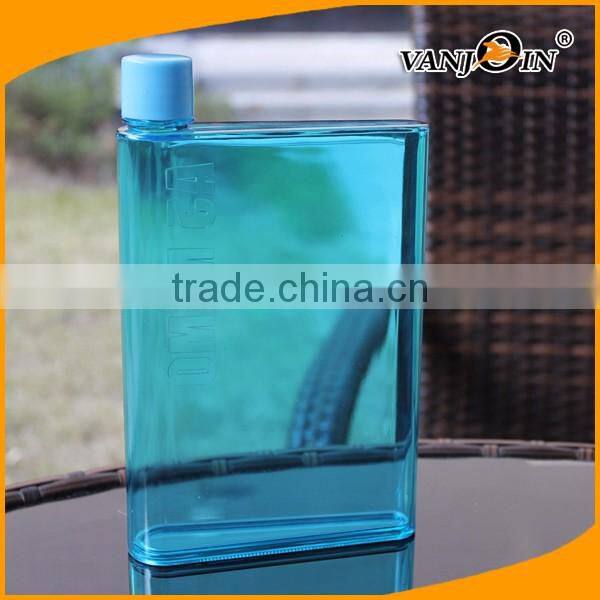 A5 Memobottle Notebook Shaped Flat Portable Plastic Water Bottle