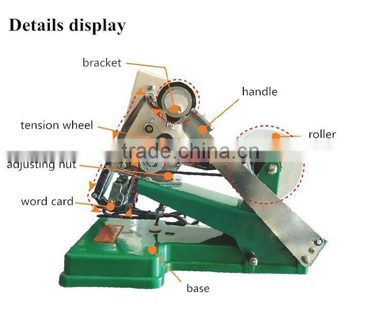 Manual ribbon coding machine paper card date printer