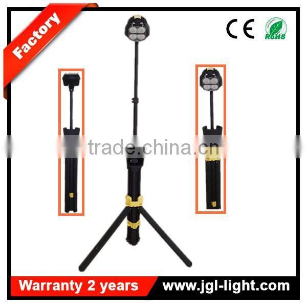LED rechargeable telescopic tripod light portable and moveable light tower
