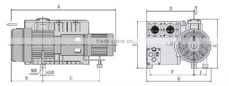high quality XD series single or double stage rotary vane vacuum pump