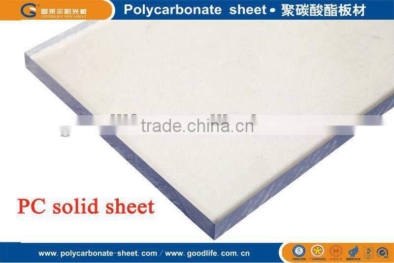 clear building material polycarbonate solid plate
