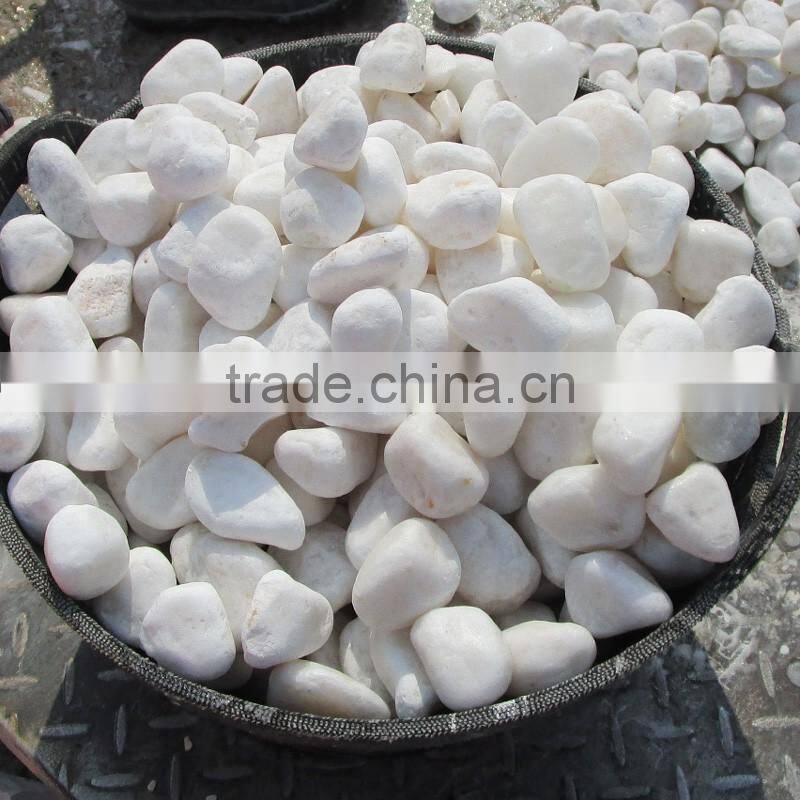Cheap Natural Round White Pebble Stone For Garden