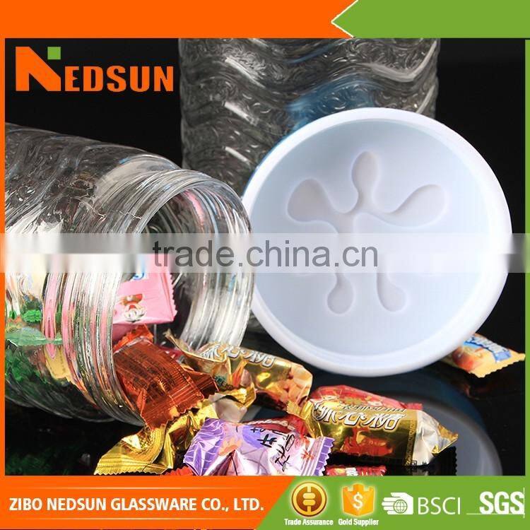 Large glass jar food jar with screw cap