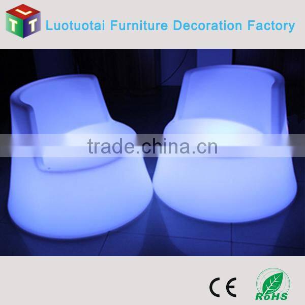 PE plastic RGB rechargeable remote control led bar chair/led sofa/led outdoor furniture