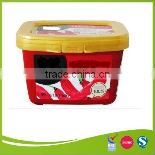 customized food grade plastic soybean paste container
