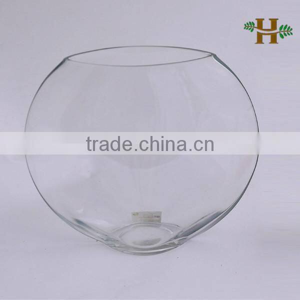 clear sun cylinder flat round glass vase,wholesale cheap glass vase