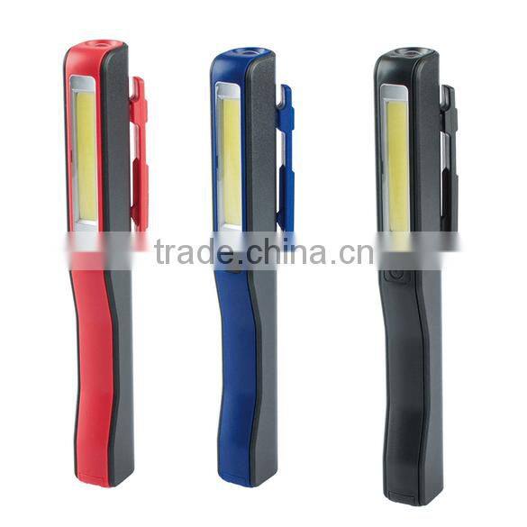 LED COB Pen Light Pocket Torch Lamp Magnetic Inspection Work Light