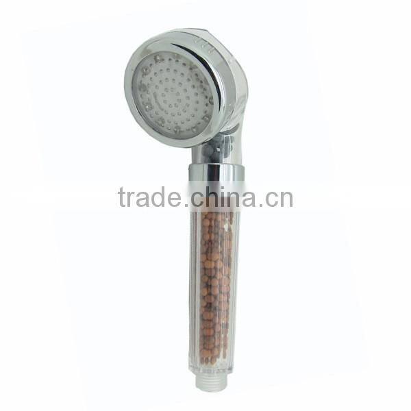 Cheap LED Negative Ion Mini Shower Head, Colorful Changing Spa Electric Shower Head, Tourmaline Anion Healthy Handy Shower Head