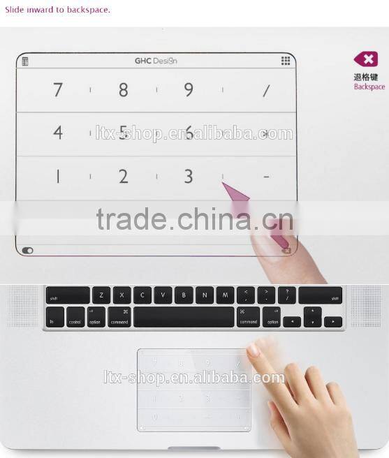 Hot selling Ultra-thin Smart Keypad , Intelligent Tourch Board of glass Number keyboard For Macbook