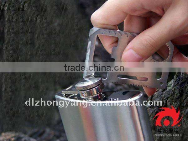 multi-function stainless steel portable camping outdoor credit card knife