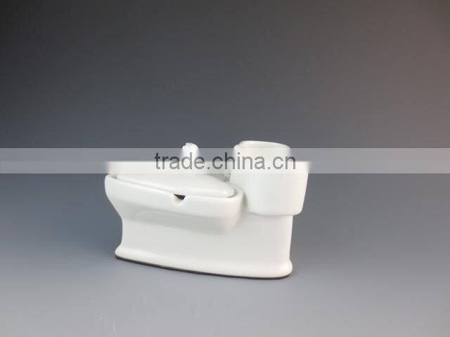 white ceramics type funny closestool shaped eco-friendly ashtray