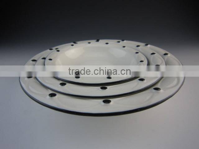 eco-friendly white porcelain plate round square oval leaf shape