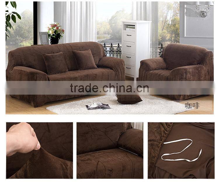 wholesale quality Autumn winter elastc flannel fabric protective sofa cover LQ-SC100
