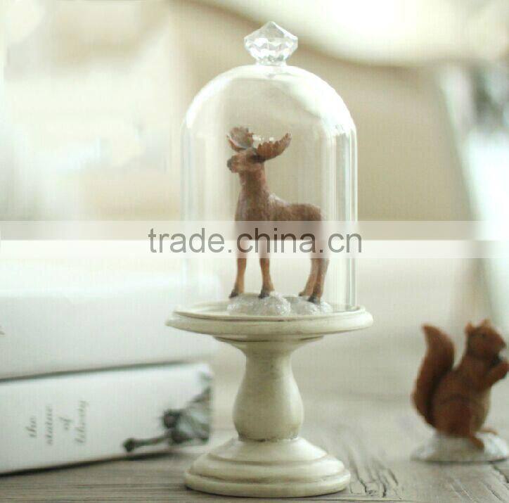 Christmas resin reindeer in glass coving christmas ornament