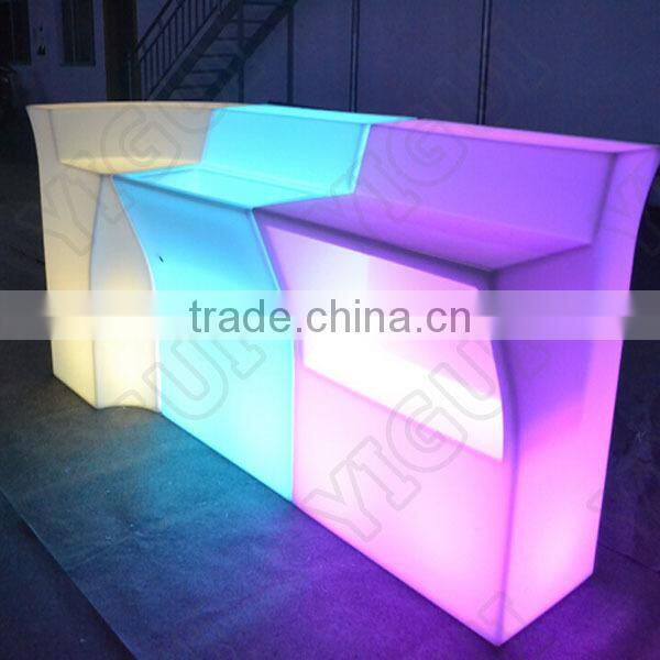 2015 new design manufacturer RGB Colors Changing LED Corner Tables Indoors LED Home Bar Counter